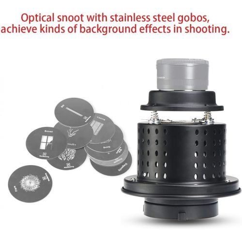  [아마존베스트]WELLMAKING Conical Lens Snoot Bowens Mount Studio Lighting Accessory for LED Continous Light and Strobe Light with YONGNUO YN50mm F1.8 Lens Bowens Mount Photographic Equipment Acce