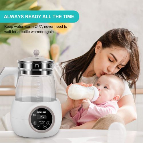  WELLVO Baby Formula Water Kettle Precise Temperature Baby Formula Milk Warmer for 24 Hours 1.2L Boil-Dry Protection Instant Water Warmer for Baby Formula