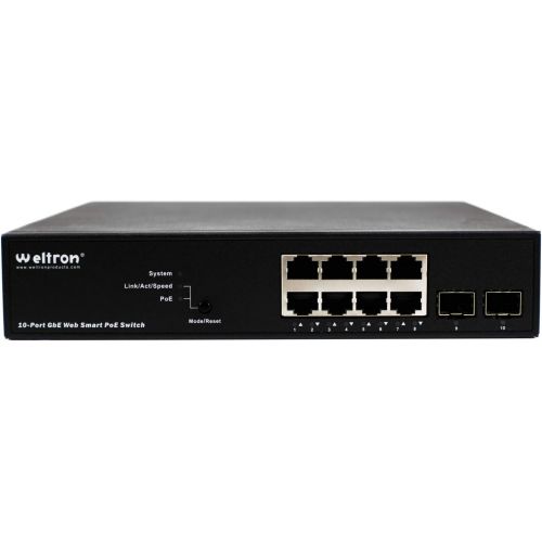  WELTRON Weltron - 8 Port Gigabit 130W PoE+ Managed Switch with 2 SFP Ports (94-1510PF)