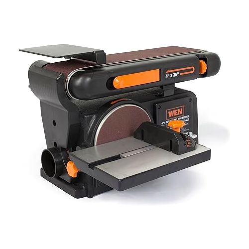  WEN 6502T 4.3-Amp 4 x 36 in. Belt and 6 in. Disc Sander with Cast Iron Base