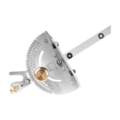  WEN Steel and Brass Premium Miter Gauge, 27 Angle Stops for Table Saws, Router Tables, Band Saws, and Woodworking Tools (WA1401)