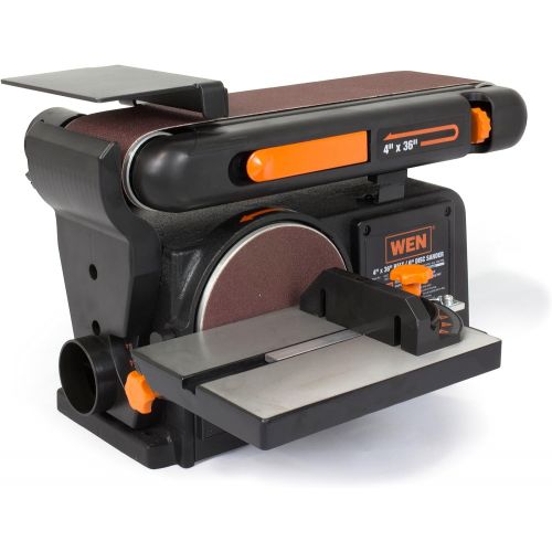  WEN 4.3-Amp 4 x 36 in. Belt and 6 in. Disc Sander with Cast Iron Base