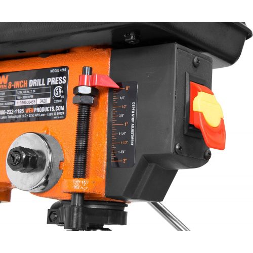  [아마존베스트]WEN 4206 2.3-Amp 8-Inch 5-Speed Cast Iron Benchtop Drill Press