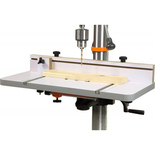  [아마존베스트]WEN 4214 12-Inch Variable Speed Drill Press,Orange & DPA2412T 24 in. x 12 in. Drill Press Table with an Adjustable Fence and Stop Block