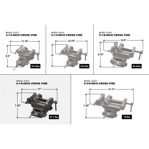  WEN 416CV 6-18-Inch Compound Cross Slide Industrial Strength Benchtop Vise