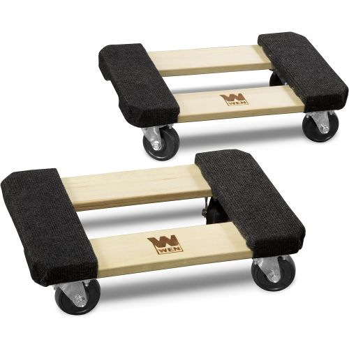  WEN 721218 1000-Pound Capacity 12-by-18-Inch Hardwood Mover’s Dolly, 2-Pack