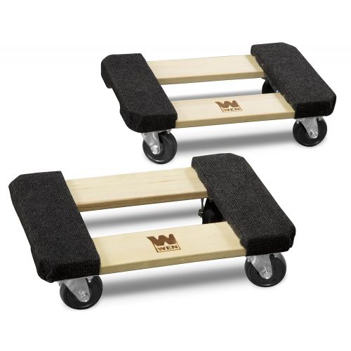  WEN 721218 1000-Pound Capacity 12-by-18-Inch Hardwood Mover’s Dolly, 2-Pack