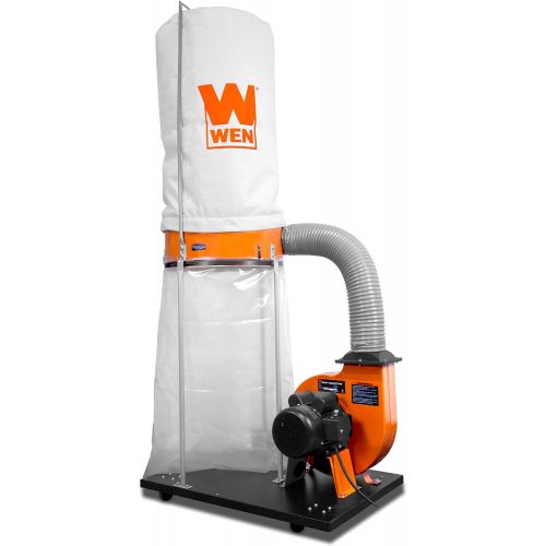 WEN 3403 1,500 CFM 16-Amp 5-Micron Woodworking Dust Collector with 50-Gallon Collection Bag and Mobile Base