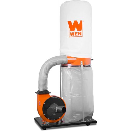  WEN 3403 1,500 CFM 16-Amp 5-Micron Woodworking Dust Collector with 50-Gallon Collection Bag and Mobile Base