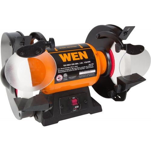  WEN 4280 5 Amp 8 Variable Speed Bench Grinder with Work Light