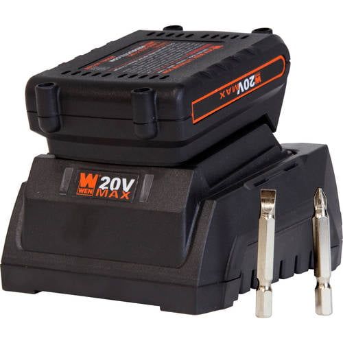  WEN Products WEN 20-Volt MAX Lithium-Ion Cordless DrillDriver with Bits and Carrying Bag