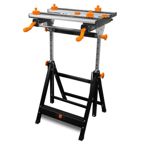  WEN Products WEN 24-Inch Height Adjustable Tilting Steel Portable Work Bench and Vise with 8 Sliding Clamps