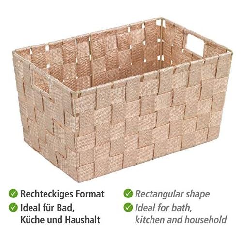  Wenko WENKO 19888100 Aufbewahrungskorb Adria M Beige, Badkorb, Polypropylen, 35 x 22 x 25.5 cm, Beige