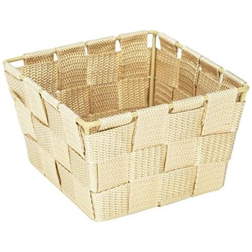  Wenko WENKO 20685100 Aufbewahrungskorb Adria Mini Beige - Badkorb, rechteckig, Kunststoff-Geflecht, Polypropylen, 19 x 9 x 14 cm