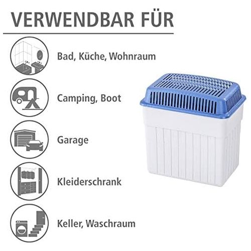  Wenko WENKO Feuchtigkeitskiller 2 kg, Raumentfeuchter, 23 x 24 x 15.5 cm, grau