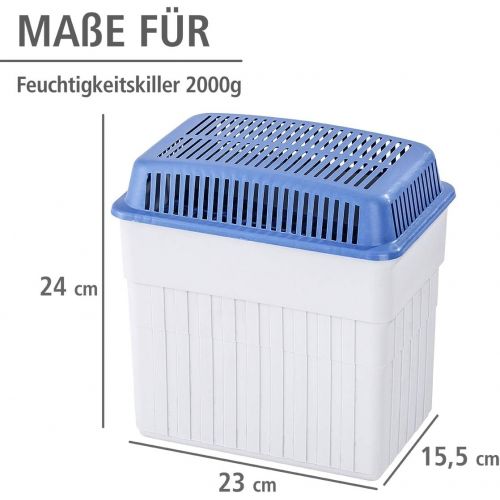  Wenko WENKO Feuchtigkeitskiller 2 kg, Raumentfeuchter, 23 x 24 x 15.5 cm, grau