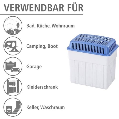  Wenko WENKO Feuchtigkeitskiller 2 kg, Raumentfeuchter, 23 x 24 x 15.5 cm, grau