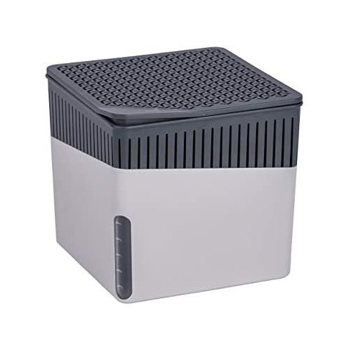  Wenko WENKO Raumentfeuchter Cube grau 1000 g - Luftentfeuchter Fassungsvermoegen: 1,6 l, 16,5 x 15,7 x 16,5 cm, hellgrau