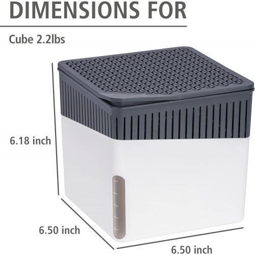  WENKO Portable Cube Dehumidifier, Moistre Absorber for Home, Closets, Safes and Cars Against Musty Smell and Mold, White