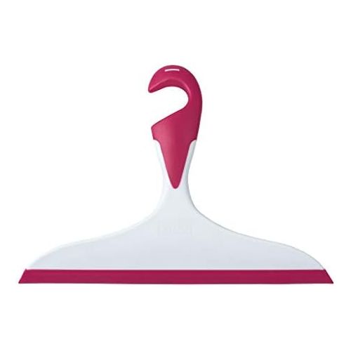  [아마존베스트]Wenko Bathroom Wiper Loano, Plastic, pink, 17x 23x 0.1cm