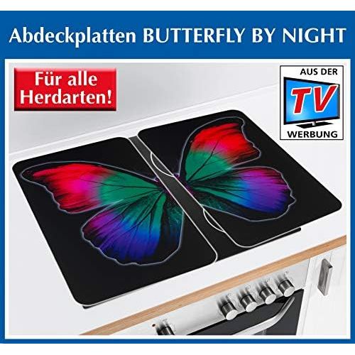  [아마존베스트]Wenko Hob Cover Butterfly (Set of 2, Suitable for all Hob types