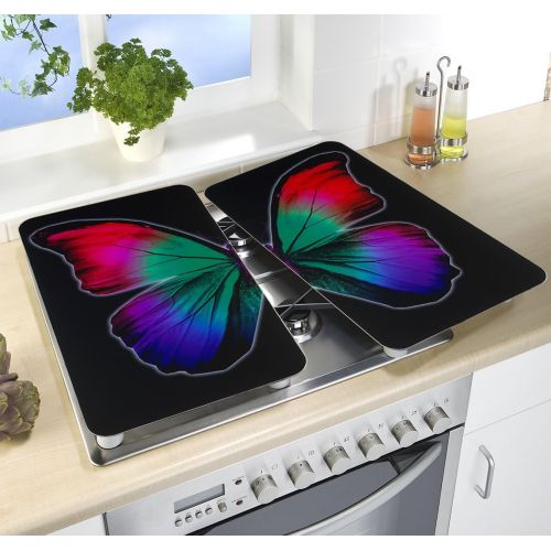  [아마존베스트]Wenko Hob Cover Butterfly (Set of 2, Suitable for all Hob types