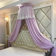 WENZHANG Princess bed canopy, European-style netting curtains ceiling korean cute lace mosquito net-E