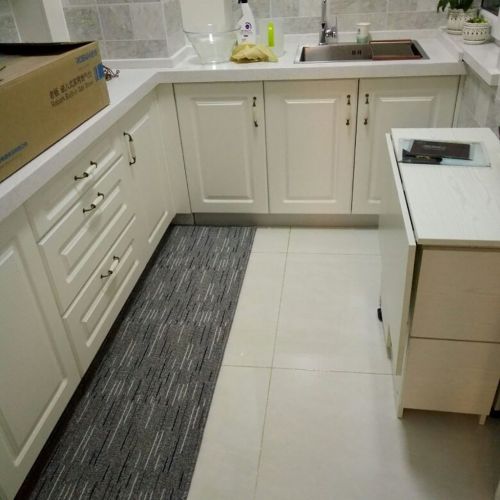  WENZHE-Carpet WENZHE Kitchen Mat Carpet Rugs Doormats Latex End Non-slip Water Absorption Oil-proof Machine Washable, Thickness 7mm, 8 Specifications Floor Mats Set (Color : Gray, Size : 50120cm