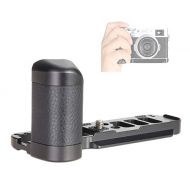 WEPOTO X100V-C Hand Grip Quick Release Plate L Bracket QR Plate Compatible with Fujifilm X100V X100F Camera -Aluminium Leather
