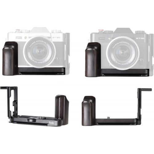  WEPOTO XT30-BL Hand Grip Quick Release Plate L Bracket QR Plate Compatible with Fujifilm X-T30 X-T20 X-T10 Camera -Aluminium Ebony