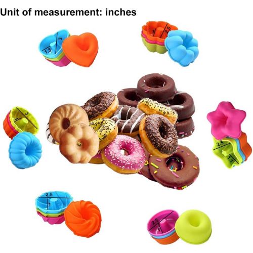  [아마존베스트]WEPSEN Silicone Baking Set, 31PCS Nonstick Silicone Bakware Set with Donut Pans,Silicone Muffin Pan, Bread Loaf Mold,Cupcake Shape Baking Molds, Macaron Cookie Sheet Baking Mats for Bake