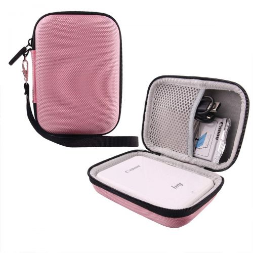  Hard EVA Travel Case for Canon Ivy Mobile Mini Photo Printer by WERJIA (Pink)