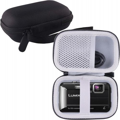  WERJIA Hard Carrying Case Compatible with Panasonic Lumix DMC-TS30/TS25 Digital Camera Underwater (Black)