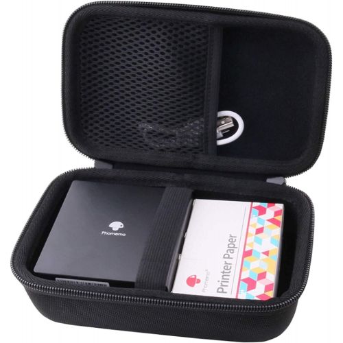  WERJIA Hard Carry Travel Case for Phomemo M02/M02S /M02 PRO Mini Photo Printer (Black)