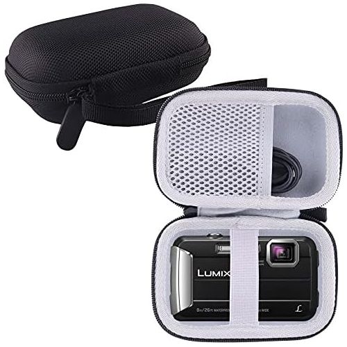  WERJIA Hard Carrying Case Compatible with Panasonic Lumix DMC-TS30/TS25 Digital Camera Underwater (Black)