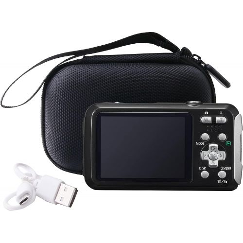  WERJIA Hard Carrying Case Compatible with Panasonic Lumix DMC-TS30/TS25 Digital Camera Underwater (Black)