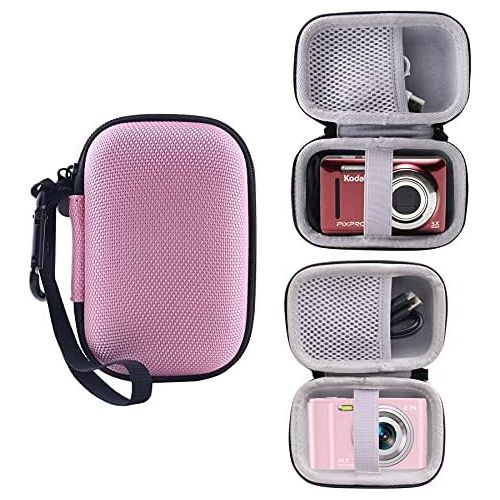  WERJIA Kids Camera Case for Lecran/Actinow/Kodak PIXPRO Friendly Zoom FZ53/ FZ43 Digital Camera and More Brands Kids Camera (Pink)