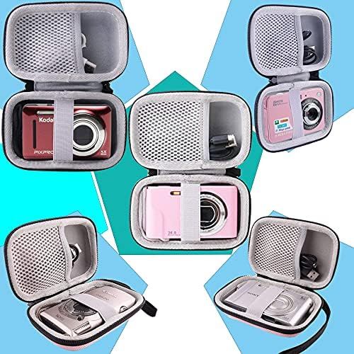  WERJIA Kids Camera Case for Lecran/Actinow/Kodak PIXPRO Friendly Zoom FZ53/ FZ43 Digital Camera and More Brands Kids Camera (Pink)