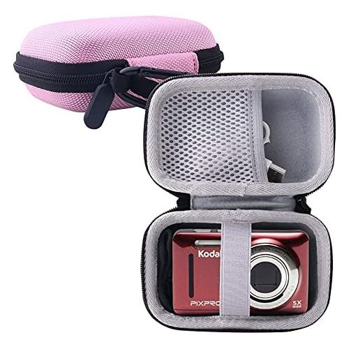  WERJIA Kids Camera Case for Lecran/Actinow/Kodak PIXPRO Friendly Zoom FZ53/ FZ43 Digital Camera and More Brands Kids Camera (Pink)