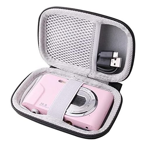  WERJIA Kids Camera Case for Lecran/Actinow/Kodak PIXPRO Friendly Zoom FZ53/ FZ43 Digital Camera and More Brands Kids Camera (Pink)