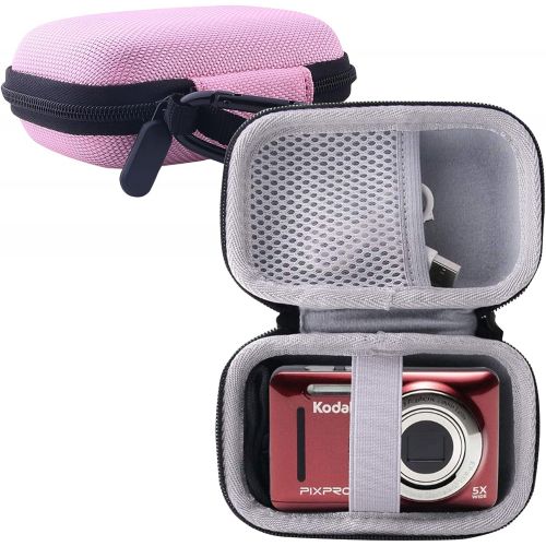  WERJIA Kids Camera Case for Lecran/Actinow/Kodak PIXPRO Friendly Zoom FZ53/ FZ43 Digital Camera and More Brands Kids Camera (Pink)