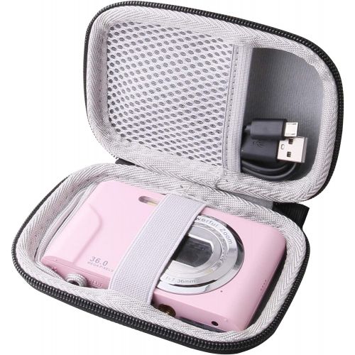  WERJIA Kids Camera Case for Lecran/Actinow/Kodak PIXPRO Friendly Zoom FZ53/ FZ43 Digital Camera and More Brands Kids Camera (Pink)