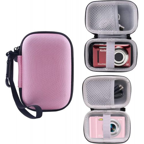  WERJIA Kids Camera Case for Lecran/Actinow/Kodak PIXPRO Friendly Zoom FZ53/ FZ43 Digital Camera and More Brands Kids Camera (Pink)