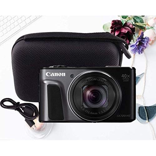  WERJIA Hard EVA Travel Case for Canon PowerShot SX720 SX620 SX730 SX740 G7X Digital Camera (Black)