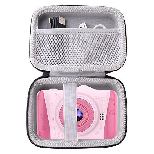  WERJIA Hard Carrying & Protective Case for WOWGO/Coolwill Kids Digital Camera for Many Brands Kids Camera Case (Pink)