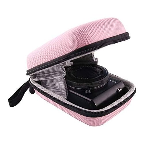  WERJIA Hard Carrying Case Compatible with Canon PowerShot SX720 SX620 SX730 SX740 G7X Digital Camera (Pink)