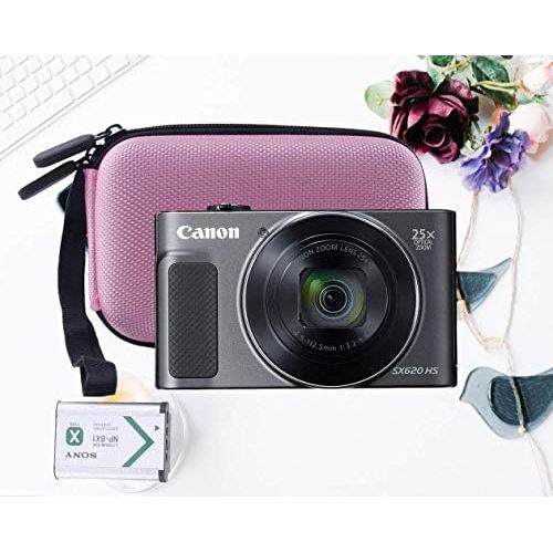  WERJIA Hard Carrying Case Compatible with Canon PowerShot SX720 SX620 SX730 SX740 G7X Digital Camera (Pink)