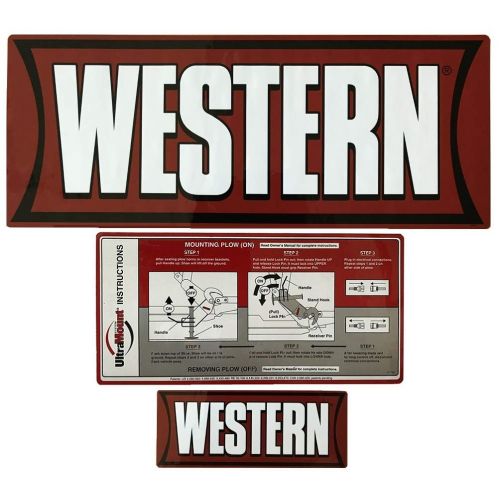  WESTERN Western Snow Plow Factory Original Ultra Mount Decal Sticker - Western 28548