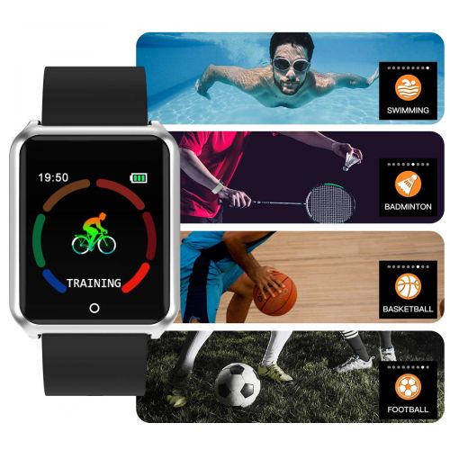  WETERS Fitness Tracker Activity Tracker Watch Heart Rate Monitor Waterproof Multi-Sport Mode Information pushes Blood Pressure Oxygen Sports Bracelet