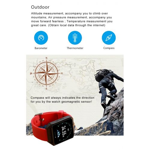  WETERS Fitness Tracker Activity Tracker Watch Heart Rate Monitor Waterproof 4G Internet Android WiFi Bluetooth Call GPS Navigation Sports Bracelet